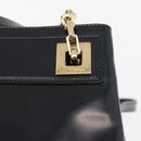 Salvatore Ferragamo Chain Tote Bag Patent leather Black Gold Auth bs35237-14