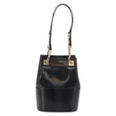 Salvatore Ferragamo Chain Tote Bag Patent leather Black Gold Auth bs35237-3