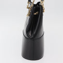 Salvatore Ferragamo Chain Tote Bag Patent leather Black Gold Auth bs35237-5