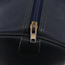 Christian Dior Trotter Canvas Hand Bag Navy Gold Auth bs35238-14