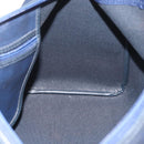 Christian Dior Trotter Canvas Hand Bag Navy Gold Auth bs35238-18