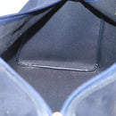 Christian Dior Trotter Canvas Hand Bag Navy Gold Auth bs35238-19