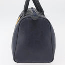 Christian Dior Trotter Canvas Hand Bag Navy Gold Auth bs35238-4