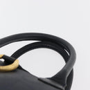 Christian Dior Trotter Canvas Hand Bag Navy Gold Auth bs35238-8