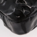 Salvatore Ferragamo Gancini Hand Bag Patent leather Dark Brown Auth bs35239-10