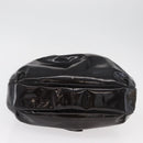 Salvatore Ferragamo Gancini Hand Bag Patent leather Dark Brown Auth bs35239-9