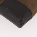 LOEWE Anagram Shoulder Bag Suede Brown Gold Auth bs35241-14