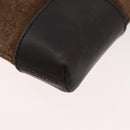 LOEWE Anagram Shoulder Bag Suede Brown Gold Auth bs35241-17