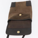 LOEWE Anagram Shoulder Bag Suede Brown Gold Auth bs35241-19