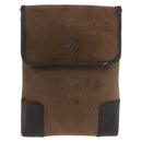 LOEWE Anagram Shoulder Bag Suede Brown Gold Auth bs35241-13
