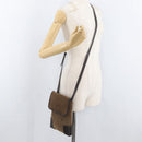 LOEWE Anagram Shoulder Bag Suede Brown Gold Auth bs35241-23