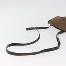 LOEWE Anagram Shoulder Bag Suede Brown Gold Auth bs35241-8