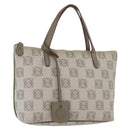 LOEWE Anagram Hand Bag PVC Gold Gray Auth bs35243-1