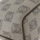 LOEWE Anagram Hand Bag PVC Gold Gray Auth bs35243-8