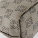 LOEWE Anagram Hand Bag PVC Gold Gray Auth bs35243-16