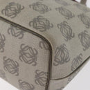 LOEWE Anagram Hand Bag PVC Gold Gray Auth bs35243-17