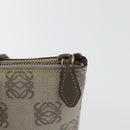 LOEWE Anagram Hand Bag PVC Gold Gray Auth bs35243-18