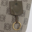 LOEWE Anagram Hand Bag PVC Gold Gray Auth bs35243-9