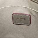 LOEWE Anagram Hand Bag PVC Gold Gray Auth bs35243-19