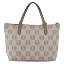 LOEWE Anagram Hand Bag PVC Gold Gray Auth bs35243-2