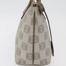 LOEWE Anagram Hand Bag PVC Gold Gray Auth bs35243-4