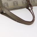 LOEWE Anagram Hand Bag PVC Gold Gray Auth bs35243-7