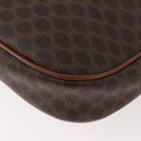 CELINE Macadam Canvas Umhängetasche PVC Leder Braun Gold Auth bs35244-13