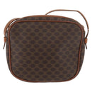 CELINE Macadam Canvas Umhängetasche PVC Leder Braun Gold Auth bs35244-3