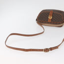 CELINE Macadam Canvas Umhängetasche PVC Leder Braun Gold Auth bs35244-7