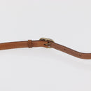 CELINE Macadam Canvas Umhängetasche PVC Leder Braun Gold Auth bs35244-8