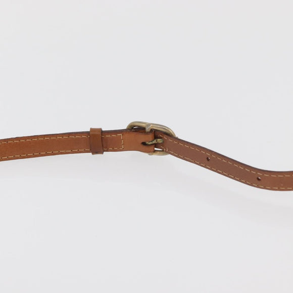 CELINE Macadam Canvas Umhängetasche PVC Leder Braun Gold Auth bs35244