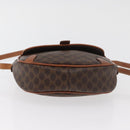 CELINE Macadam Canvas Umhängetasche PVC Leder Braun Gold Auth bs35244-9