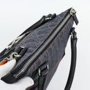 Christian Dior Trotter Canvas Hand Bag Blue Silver Auth bs35245A-6