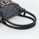 Christian Dior Trotter Canvas Hand Bag Blue Silver Auth bs35245A-7