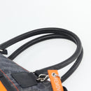 Christian Dior Trotter Canvas Hand Bag Blue Silver Auth bs35245A-8