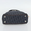 Christian Dior Trotter Canvas Hand Bag Blue Silver Auth bs35245A-9
