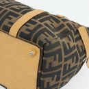 FENDI Zucca Canvas Hand Bag Black Brown Auth bs35246-10