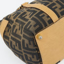 FENDI Zucca Canvas Hand Bag Black Brown Auth bs35246-11