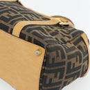 FENDI Zucca Canvas Hand Bag Black Brown Auth bs35246-12