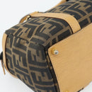 FENDI Zucca Canvas Hand Bag Black Brown Auth bs35246-13