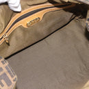 FENDI Zucca Canvas Hand Bag Black Brown Auth bs35246-16