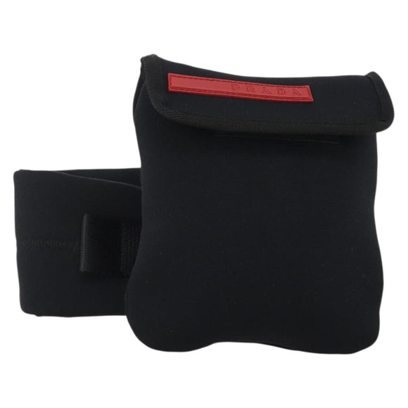 PRADA Sports Line Waist bag Nylon Black Auth bs35247A