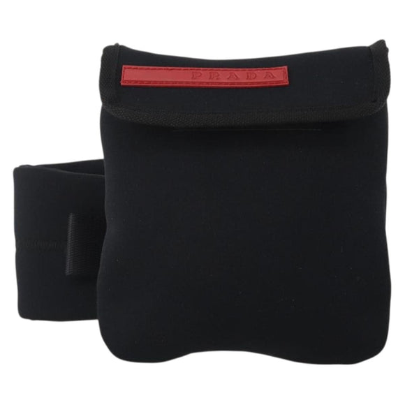 PRADA Sports Line Waist bag Nylon Black Auth bs35247A
