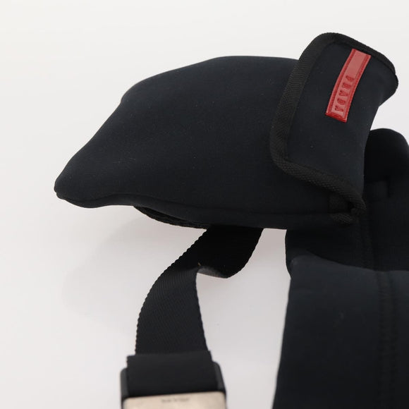 PRADA Sports Line Waist bag Nylon Black Auth bs35247A
