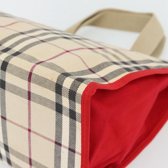 BURBERRY Nova Check Tote Bag Canvas Beige Auth bs35250