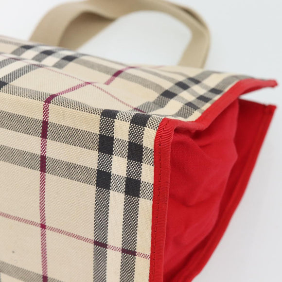 BURBERRY Nova Check Tote Bag Canvas Beige Auth bs35250