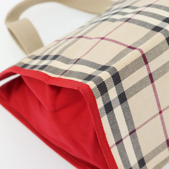 BURBERRY Nova Check Tote Bag Canvas Beige Auth bs35250