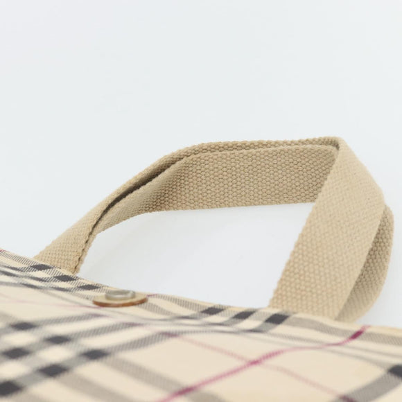 BURBERRY Nova Check Tote Bag Canvas Beige Auth bs35250