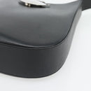 Salvatore Ferragamo Gancini Shoulder Bag Leather Black Silver Auth bs35252-9