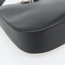 Salvatore Ferragamo Gancini Shoulder Bag Leather Black Silver Auth bs35252-14